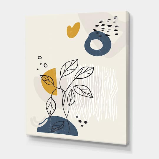 Designart - Vintage Boho Minimalistic Flowers II